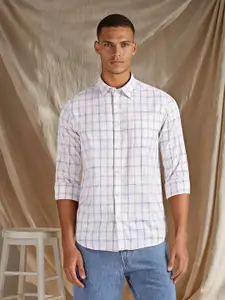 Flying Machine Slim Fit Checked Pure Cotton Casual Shirt