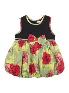 BAESD Girls Floral Printed Cotton Fit & Flare Dress