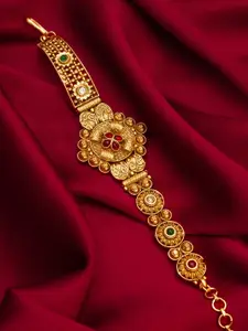 aadita Women Handcrafted Gold-Plated Link Bracelet