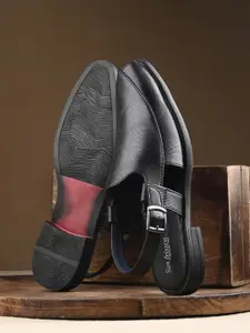 San Frissco Men Textured Shoe-Style Sandals