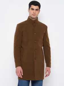 Duke Long Sleeves Mock Collar Wool Overcoat