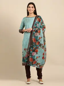 KALINI Floral Printed Unstitched Dress Material
