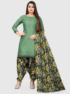 KALINI Floral Printed Cotton Unstitched Dress Material