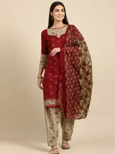 KALINI Floral Printed Unstitched Dress Material