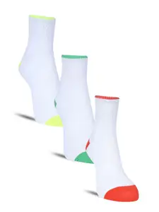 Dollar Socks Men Pack of 3 Colourblocked Cotton Above Ankle-Length Socks