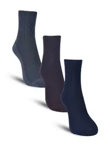 Dollar Socks Men Pack Of 3 Ribbed Cotton Calf-Length Socks