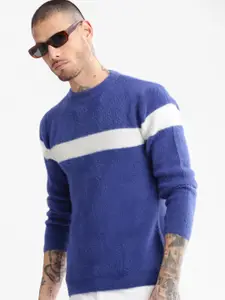 SHOWOFF Striped Acrylic Pullover Sweater