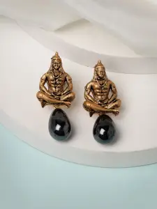ADIVA Gold-Plated Classic Temple Drop Earrings