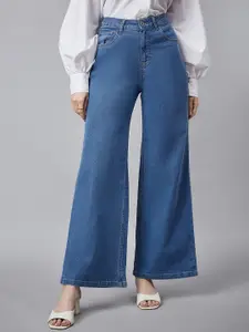 Chemistry Women Comfort Wide Leg High-Rise Clean Look Stretchable Jeans