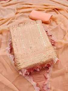 Panzora Geometric Embroidered Sequinned Dress Material