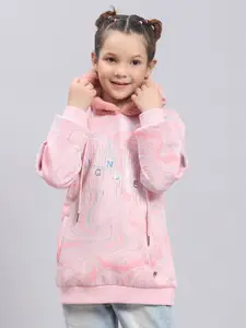 Monte Carlo Girls Abstract Printed Hooded Pullover