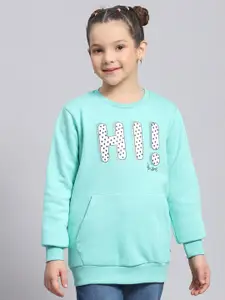 Monte Carlo Girls Round Neck Typography Printed Pullover Sweatshirt