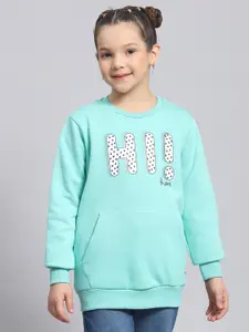 Monte Carlo Girls Round Neck Long Sleeves Cotton Pullover Sweatshirt
