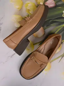 Jove Women Round Toe Slip On Horsebit Loafers