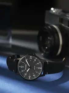 Sonata Men Printed Dial & Leather Textured Straps Analogue Watch SP70011NL01W