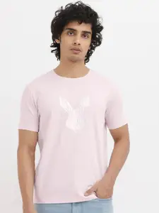 RARE RABBIT Graphic Printed Round Neck Cotton Casual T-shirt