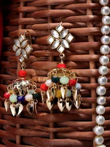 Mali Fionna Gold-Plated Alloy Contemporary Crystal Drop Earrings