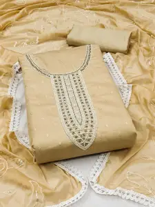 KIMISHA Unstitched Beads and Stones Dress Material