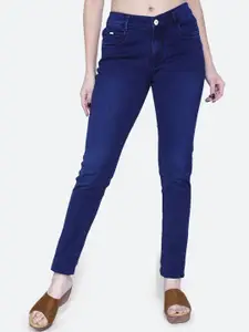 FCK-3 Women Hottie High-Rise Dark Shade Light Fade Clean Look Stretchable Jeans