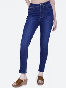 FCK-3 Women Hottie Skinny Fit High-Rise Dark Shade Light Fade Clean Look Stretchable Jeans