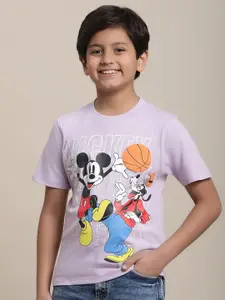 Kids Ville Boys Mickey & Friends Printed Pure-Cotton T-Shirt
