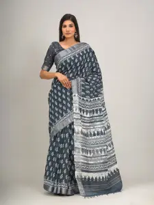 KIAARON Block Printed Saree