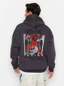 Trendyol Graphic Printed Hooded Pullover