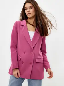 Trendyol Notched Lapel Double-Breasted Blazer