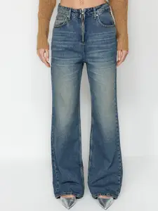 Trendyol Women Clean Look Mid-rise Pure Cotton Jeans