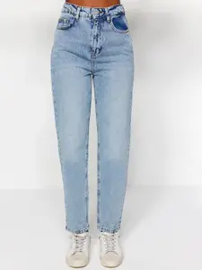 Trendyol Women Mid-Rise Pure Cotton Heavy Fade Jeans
