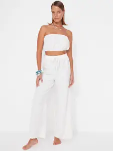 Trendyol Off Shoulder Top With Trouser Co-Ords