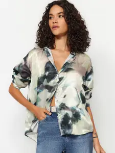 Trendyol Abstract Printed Faded Casual Shirt