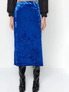 Trendyol High-Waist Midi-Length Straight Skirt