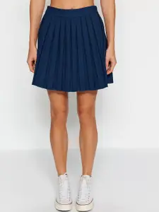 Trendyol Box Pleated High-Rise Flared Mini Skirt