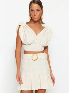 Trendyol Self-Design A-Line Mini Skirts