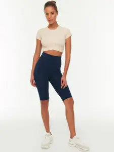 Trendyol Women Skinny Fit High-Rise Sports Shorts