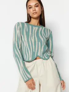 Trendyol Animal Printed Acrylic Pullover