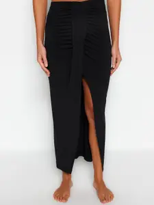 Trendyol Front Slit Pencil Knee Length Opaque Casual Skirts