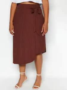 Trendyol Self Design Wrap Midi Skirts