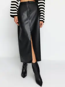 Trendyol A-line Front Slit Midi Skirt