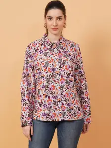 IX IMPRESSION Floral Print Shirt Style Top