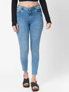 Kraus Jeans Women Super Skinny Fit High-Rise Light Fade Jeans
