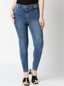 Kraus Jeans Women Super Skinny Fit High-Rise Heavy Fade Jeans