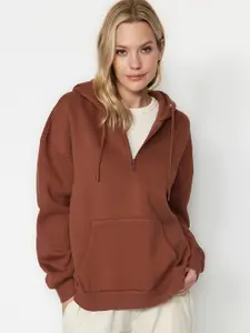 Trendyol Drop Shoulder Sleeves Hooded Pullover