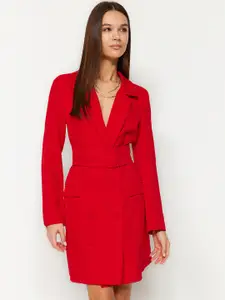 Trendyol Long Sleeves Above Knee Wrap Dress