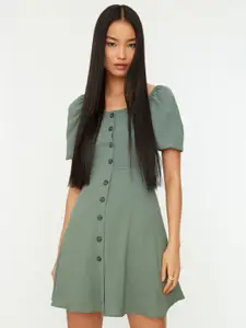 Trendyol Puff Sleeve A-Line Mini Dress