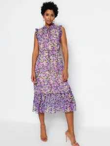 Trendyol Floral Printed A Line Midi Dress