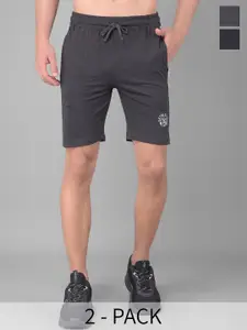 Dollar Men Pack Of 2 Mid Rise Cotton Sports Shorts