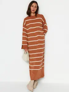 Trendyol A Line Striped Maxi Dress