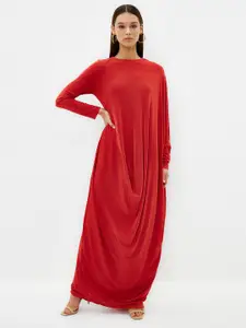 Trendyol Boat Neck Long Sleeves Maxi Dress